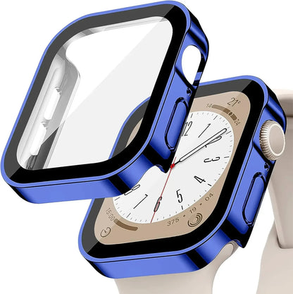 Tempered Glass+Cover for Apple Watch 11 10 9 8 7 46Mm 42Mm PC Bumper Screen Protector Case Iwatch Series 7 6 5 4 SE3 44 40 45Mm